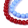 Opaque Solid Color Glass Beads Strands GLAA-N058-4mm-A01-4