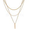 Alloy 3 Layer Necklaces for Women WG9523E-01-5