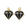 Brass Enamel Charms KK-Q039-05B-G-1