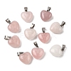 Natural Rose Quartz Pendants G-I311-A13-1