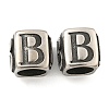 316 Surgical Stainless Steel with Rhinestone Large Hole Cube Beads STAS-Q326-08AS-03-1