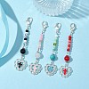 4Pcs Glass Seed Bead Pendant Decorations HJEW-MZ00053-2