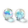 Two Tone UV Plating Rainbow Iridescent Acrylic Beads LS-TACR-D010-03B-02-2