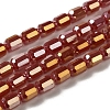 Electroplate Glass Beads Strands EGLA-D031-01O-1