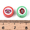 Printed Handmade Polymer Clay Beads CLAY-T022-12G-3
