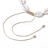 Adjustable Acrylic Shell Shape Beaded Necklaces NJEW-JN04639-5