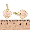 Brass Micro Pave Clear Cubic Zirconia Pendants CU-CBA415D-07G-02-3