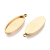 304 Stainless Steel Pendant Cabochon Component STAS-Q113-25D-G-2