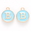 Golden Plated Alloy Enamel Charms ENAM-S118-04B-1