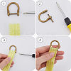 16pcs 4 Colors Alloy D-Ring Anchor Shackle Clasps FIND-GF0006-71-5
