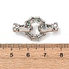 Brass Micro Pave Cubic Zirconia Fold Over Clasps KK-D259-05P-3