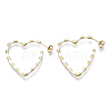 Brass Stud Earrings EJEW-S209-17A-06G-2