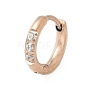 316 Stainless Steel Micro Pave Clear Cubic Zirconia Hoop Cartilage Earrings WG9FB89-01-1