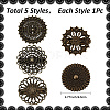 1Set Flat Round Alloy Shawls and Capes Buckles FIND-GF0008-08AB-2