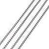 Non-Tarnish 3.28 Feet 304 Stainless Steel Box Chains X-CHS-K001-37B-1