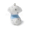 Flocky Resin Pendants FIND-A047-04P-01-2