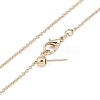 1mm Rack Plating Brass Cable Chain Adjustable Slider Necklaces for Women Men MAK-L044-55LG-1