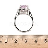925 Sterling Silver Micro Pave Cubic Zirconia Finger Rings RJEW-B134-01A-02-5