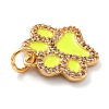 Real 18K Gold Plated Brass Micro Pave Cubic Zirconia Charms ZIRC-L100-085G-06-4