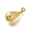 Rack Plating Brass Micro Pave Cubic Zirconia Pendants KK-L226-102G-G-2