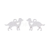 Non-Tarnish 304 Stainless Steel Puppy Silhouette Charms STAS-Q201-T086-1