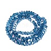 Electroplate Transparent Glass Beads Strands EGLA-Q139-01A-A27-2