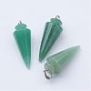 Natural Green Aventurine Pendants G-P236-03-1