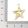 Rack Plating Brass Micro Pave Cubic Zirconia Pendants X-KK-L224-015G-3