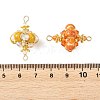 Handmade Porcelain & Glass & Seed Beads Links Connector Charms PALLOY-MZ01367-3