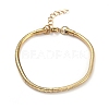 Ion Plating(IP) 304 Stainless Steel Round Snake Chain Bracelets BJEW-O186-08A-G-7