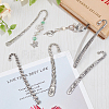 12Pcs 6 Styles Tibetan Style Alloy Bookmark Findings with Holes FIND-SC0008-99-4