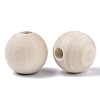 Unfinished Natural Wood Beads WOOD-Q041-04B-2