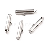 Non-Tarnish 304 Stainless Steel Slide On End Clasp Tubes X-STAS-C044-08B-P-2