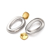 304 Stainless Steel Dangle Stud Earrings EJEW-K296-02GP-08-3