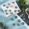 20Pcs Alloy Rhinestone Snap Button BUTT-GO0001-03B-4