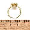 Brass Micro Pave Clear Cubic Zirconia Cuff Rings for Women RJEW-H247-27G-5