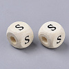 Printed Natural Wood Beads WOOD-T026-001S-2