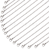 20Pcs 304 Stainless Steel Cable Chain Necklaces Set STAS-SC0006-22P-2