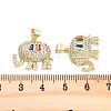 Brass Pave Cubic Zirconia Pendants KK-U009-02A-G-3