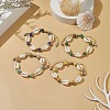 4Pcs 4 Color Dyed Natural Imperial Jasper & Cowrie Shell Braided Bead Bracelets Set for Women BJEW-TA00208-2