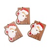 Single Face Christmas Printed Wood Pendants WOOD-D025-37-2