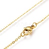 Brass Micro Pave Clear Cubic Zirconia Pendant Necklaces NJEW-A127-15G-3