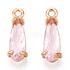 Faceted Glass Pendants GLAA-T010-004H-1