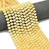 Natural Yellow Jade Beads Strands G-P573-A50-01-1