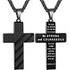 American Flag Bible Cross 304 Stainless Steel Pendant Necklaces for Men FS-WGFCD71-15-1