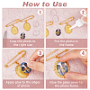 2Pcs Oval Blank Glass Dome Wedding Bouquet Photo Charms Safety Pin Brooches JEWB-AB00008-4