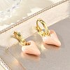 Brass Enamel Dangle Hoop Earrings for Women KK-CBA760A-06G-01-2