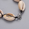 Cowrie Shell Beads Bracelets BJEW-JB04234-4