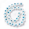 Handmade Evil Eye Lampwork Beads Strands LAMP-F024-03A-4