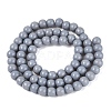 Opaque Solid Color Glass Beads Strands GLAA-T032-P6mm-25-3